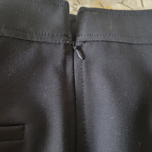 NWT Zara slight stretch flared black trousers pants with hidden side zipper - Picture 7 of 9